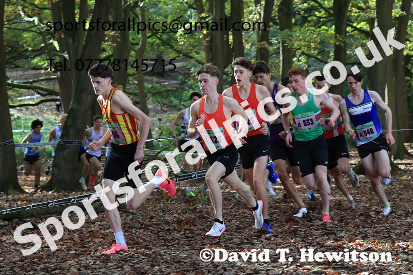 Junior Mens 2025 National Cross Country Relays, Berry Hill Park, Mansfield. Photo: David T. Hewitson/Sports for All Pics
